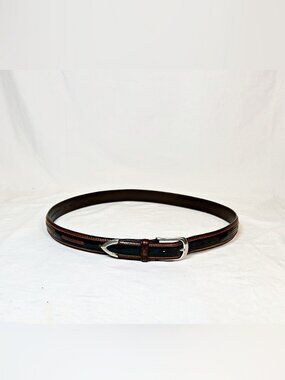 Vintage RedHead Mens Black Brown Top Grain Leather Western Style Belt~40~